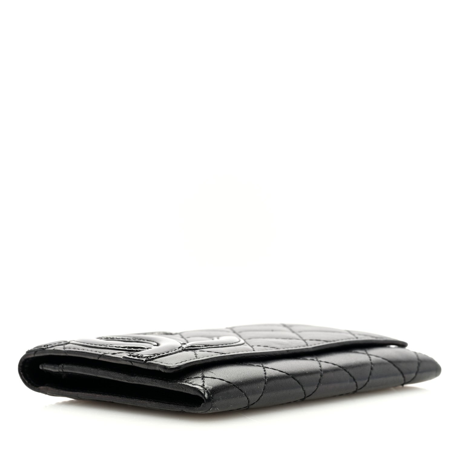Chanel Calfskin Quilted Cambon Flap Wallet Black 4 of 7