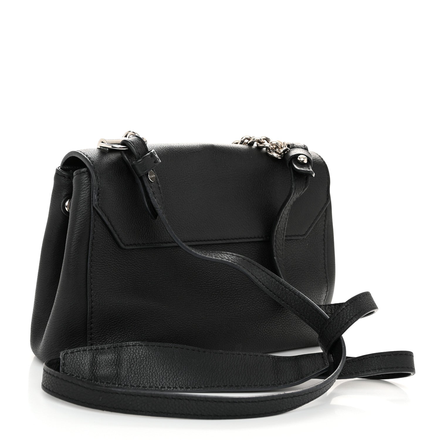 Louis Vuitton Calfskin Lockme II Chain Bag BB Black 3 of 11