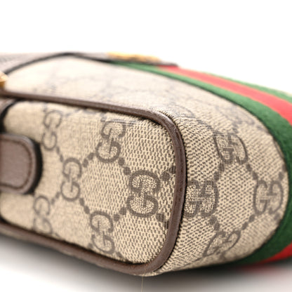 Gucci GG Supreme Monogram Web Mini Ophidia Messenger Brown 8 of 9