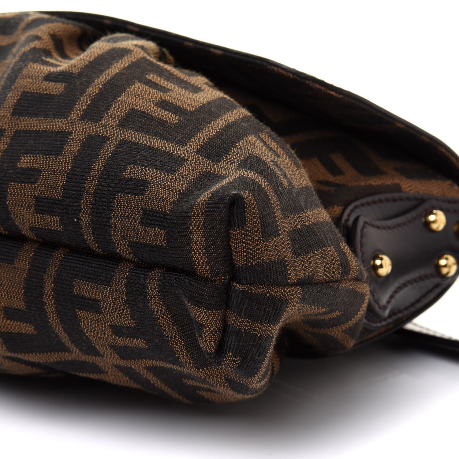 Fendi Zucca Small Chef Shoulder Bag Tobacco 13 of 15