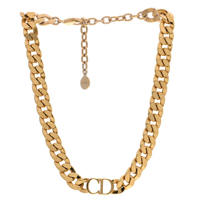 Christian Dior Metal Danseuse Etoile Chain Choker Necklace Gold 3 of 4