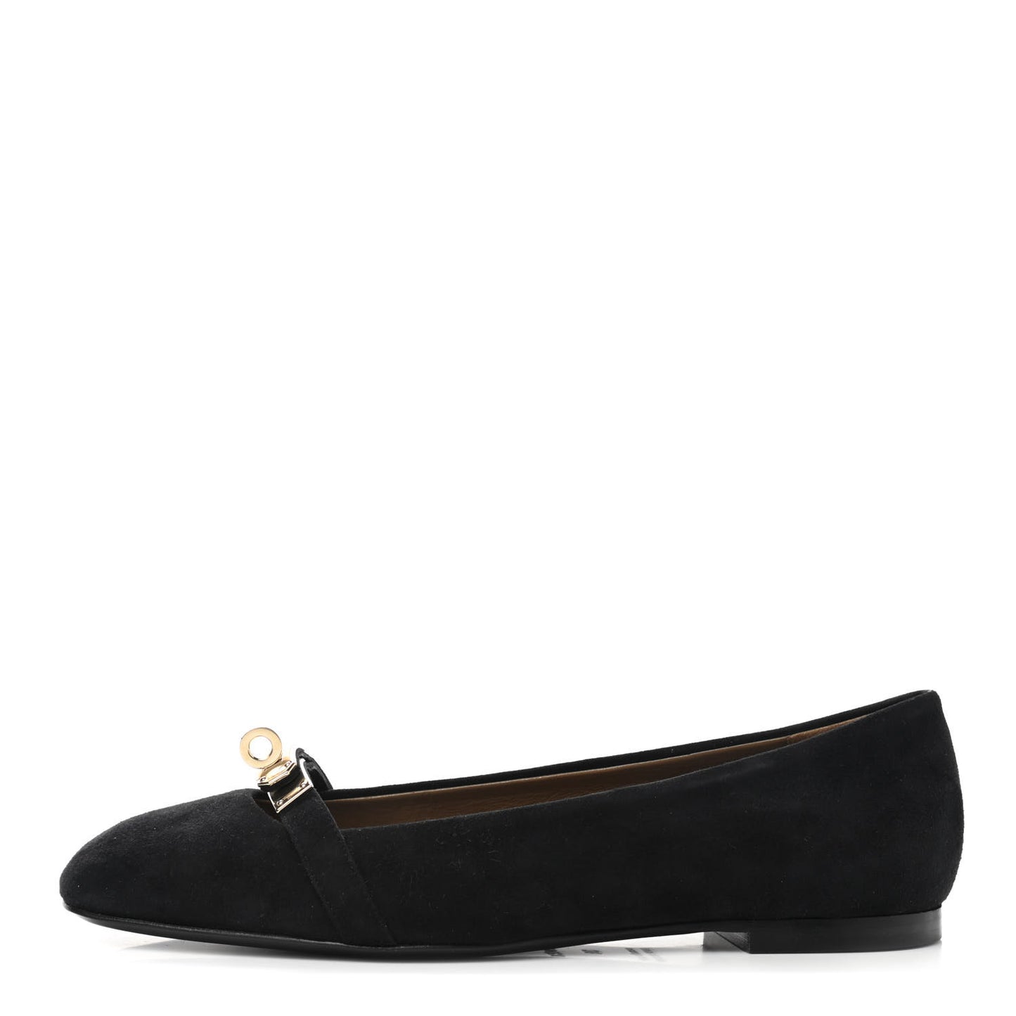 Suede Goatskin Bilbao Ballerina Flats 36 Black