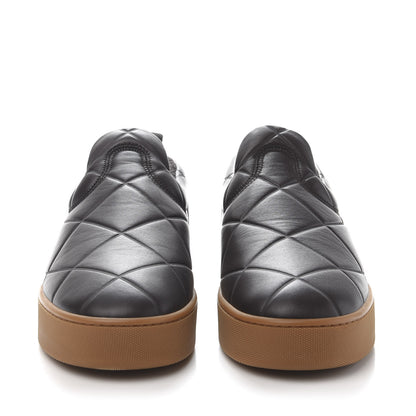 Bottega Veneta Lambskin Embossed Quilted Mens The Quilt Slip On Sneakers 40 Brown Rubber Band 2 of 8