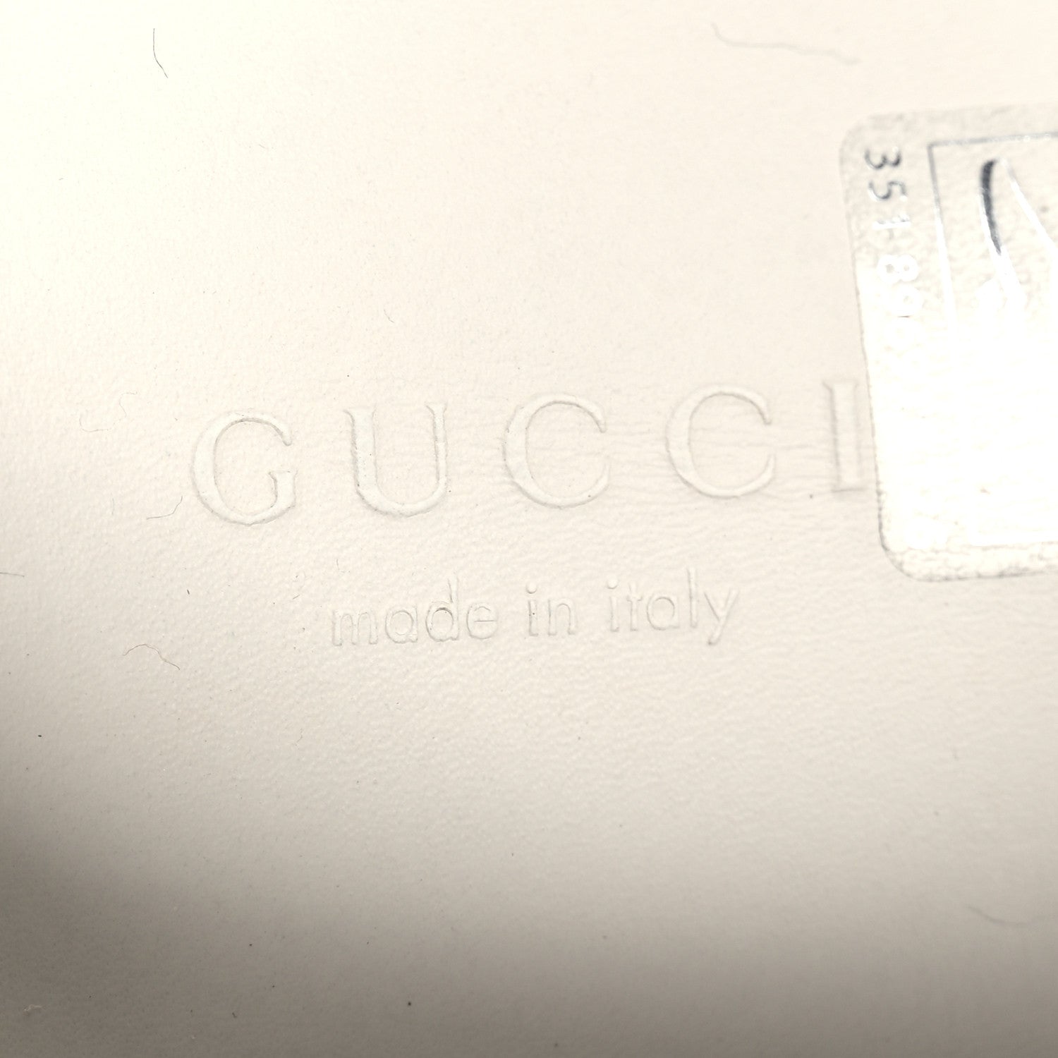 Gucci Calfskin GG Tennis Embossed Perforated Womens Platform 55mm Sneakers 37.5 Great White 8 of 9