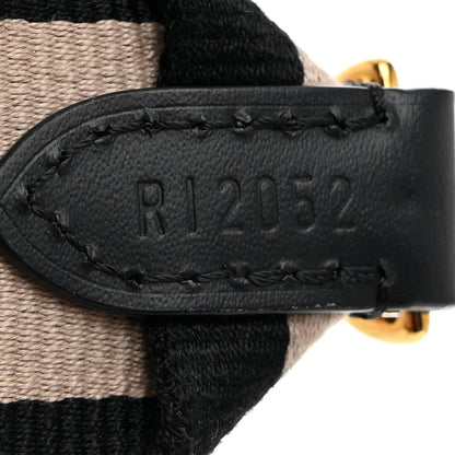 Moynat Canvas Calfskin Logo Strap Black Beige 4 of 5