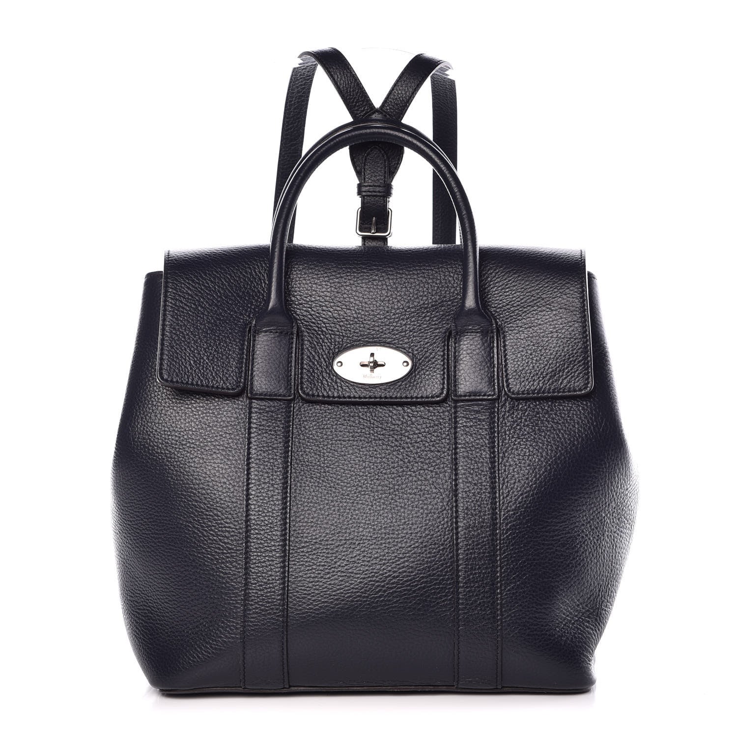 Mulberry Classic Grain Calfskin Small Bayswater Backpack Midnight Blue 1 of 14
