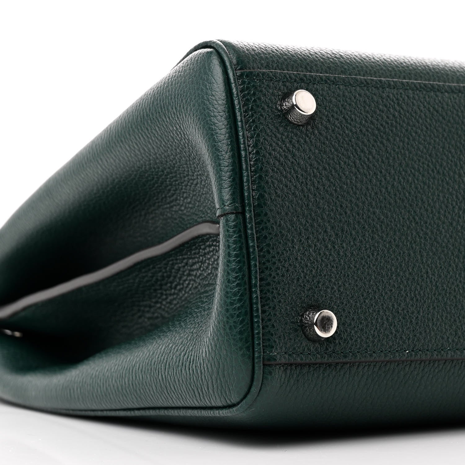 Gucci Grainy Calfskin Medium Zumi Top Handle Bag Vintage Green 10 of 12