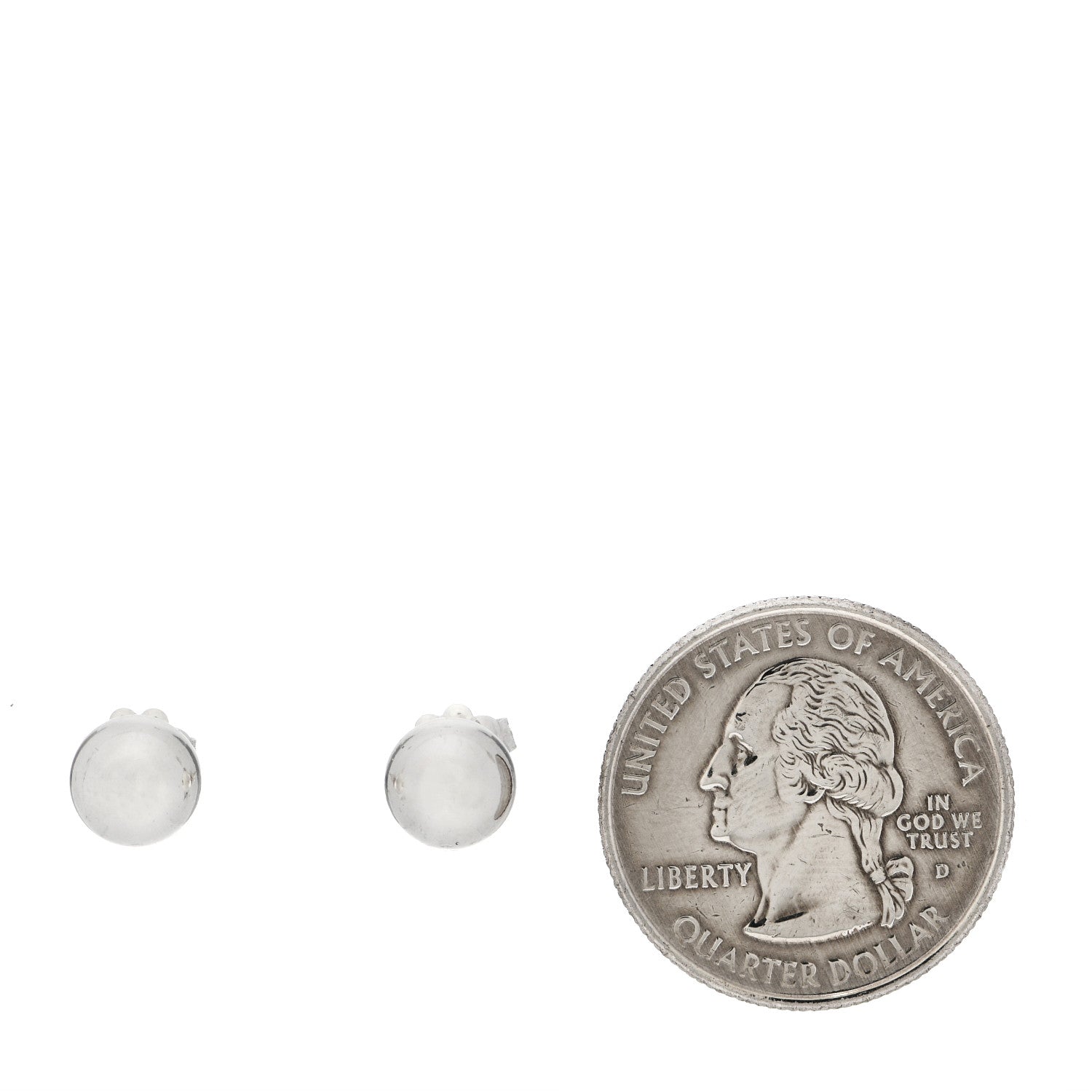 Tiffany Sterling Silver 8mm HardWear Ball Earrings 2 of 4