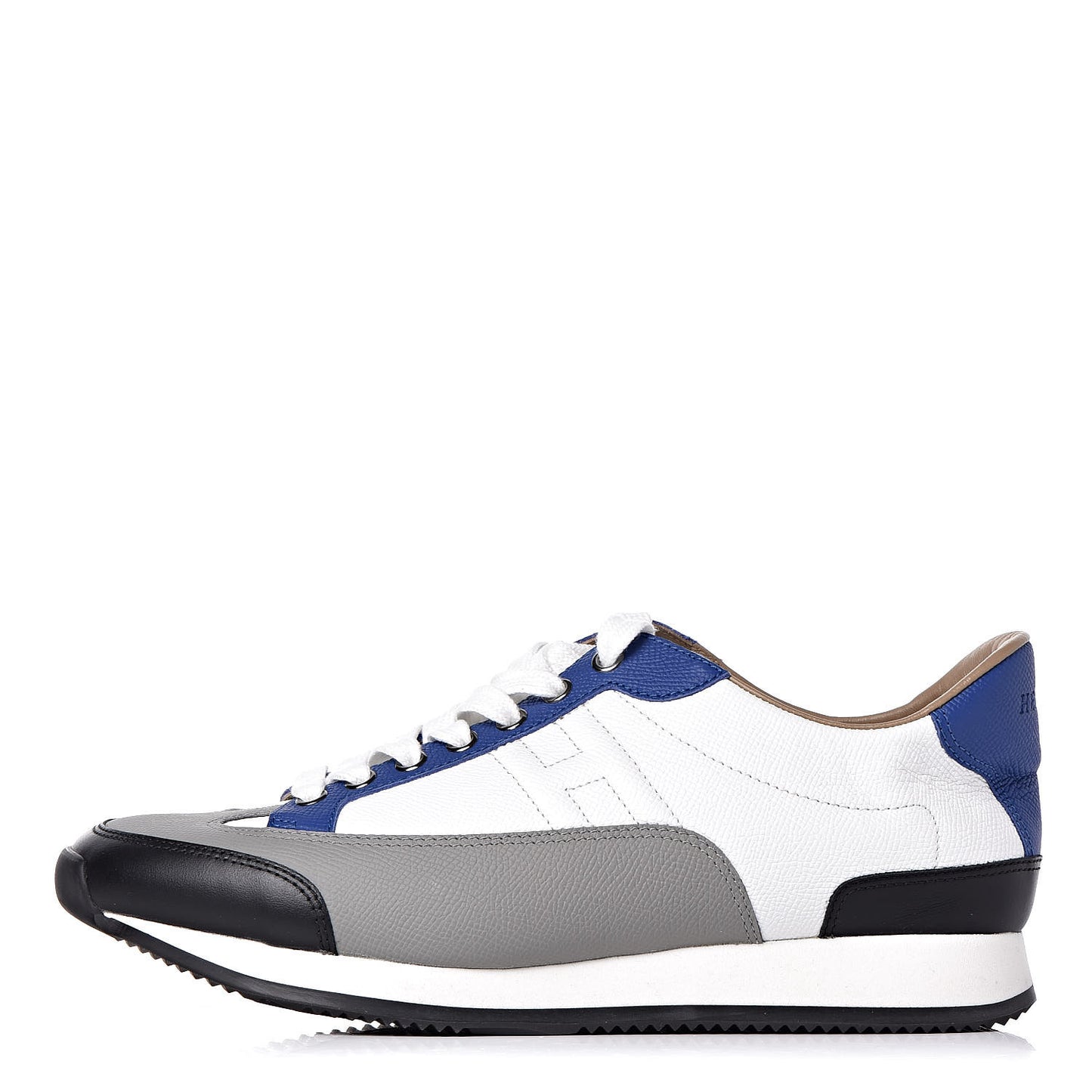 Epsom Calfskin Mens Goal Sneakers 41 Multicolore Bleu Royal
