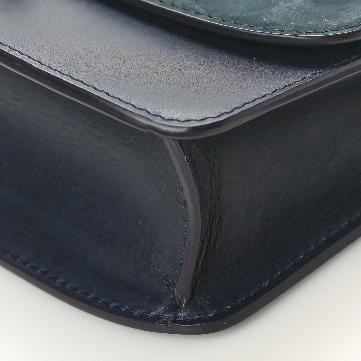 Nubuck Calfskin Sofia E/W Crossbody Deep Navy Virginia Blue