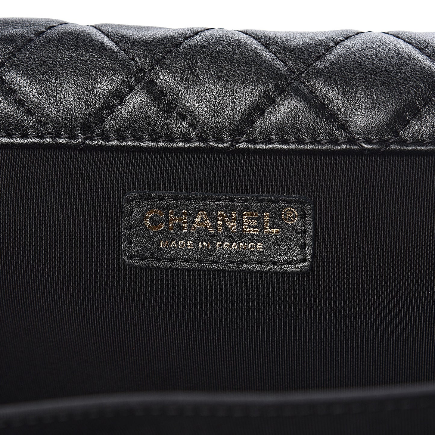 Calfskin Quilted XXL Travel Flap Bag Black