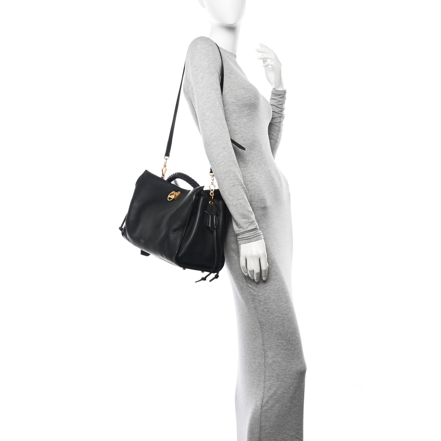 Mulberry Heavy Grain Iris Tote Black 2 of 16