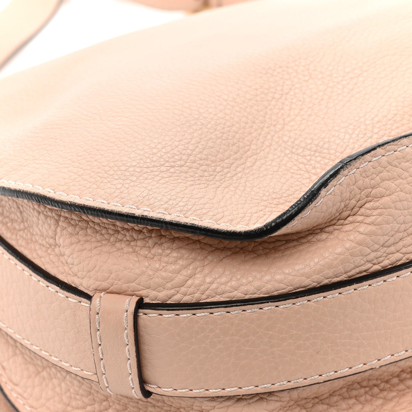 Calfskin Medium Marcie Saddle Bag Blush