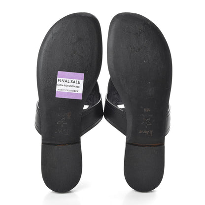 Christian Dior Calfskin 30 Montaigne Thong Sandals 36.5 Black 5 of 9