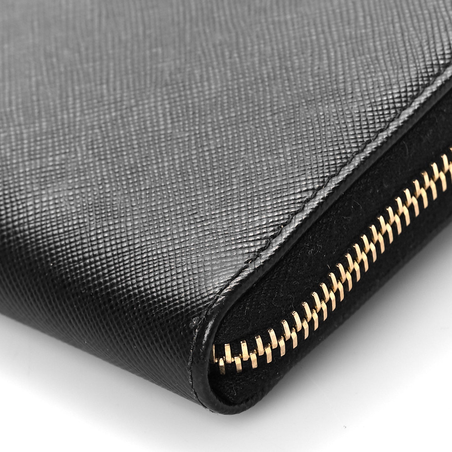 Saffiano Zip Around Wallet Black