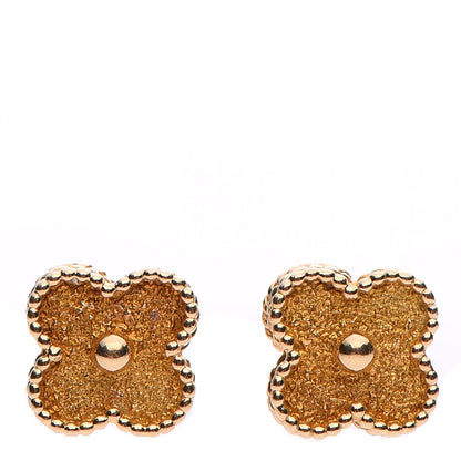 Van Cleef & Arpels 18K Yellow Gold Vintage Alhambra Earrings 1 of 6
