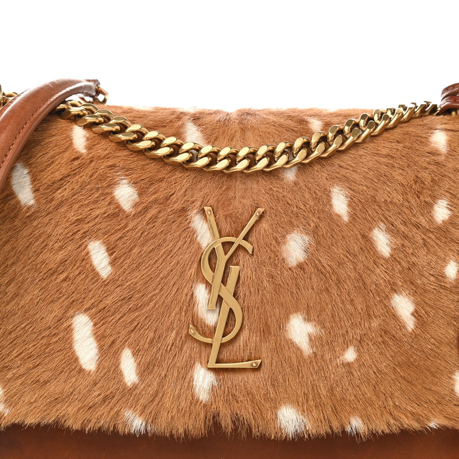 Saint Laurent Pony Hair Calfskin Medium Monogram Sunset Fawn 9 of 15