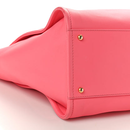 Chanel Calfskin Medium Deauville Tote Coral Pink 9 of 10