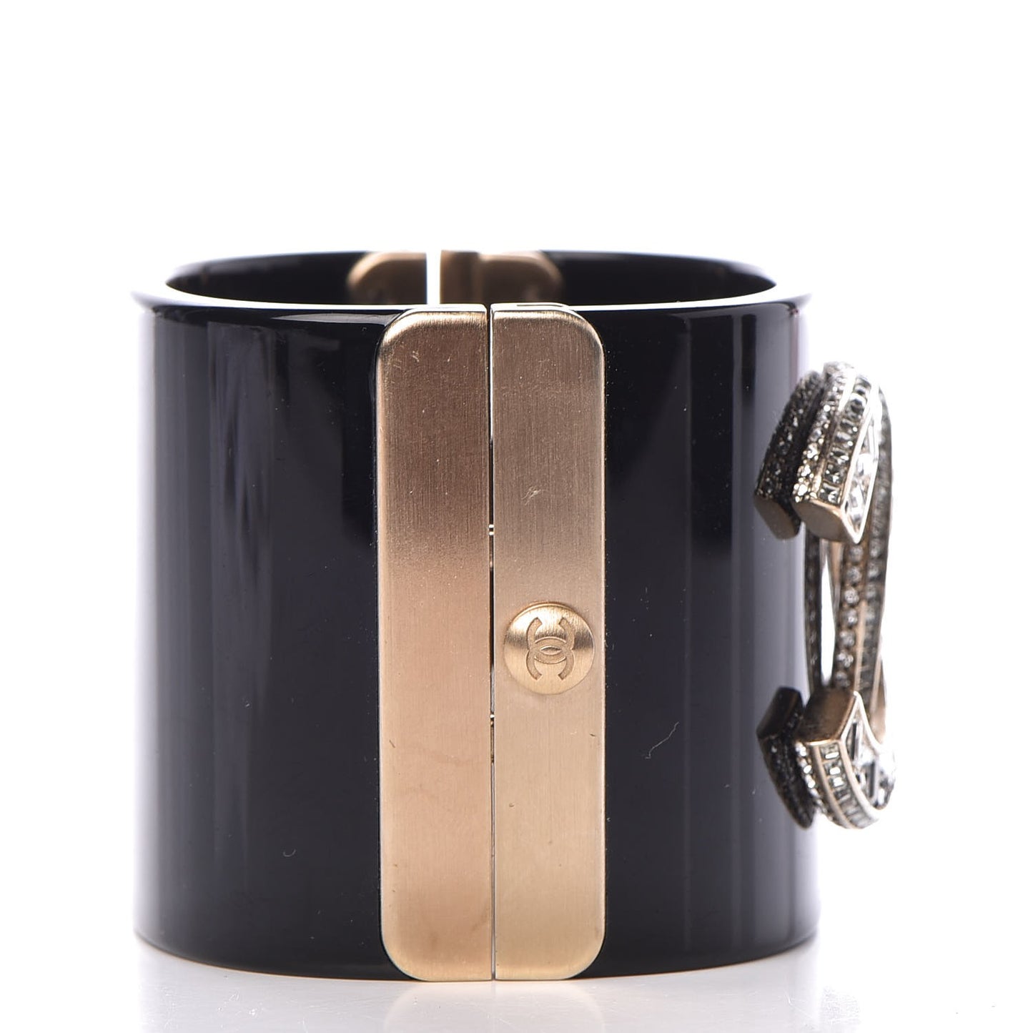 Resin Crystal CC Cuff Black Gold