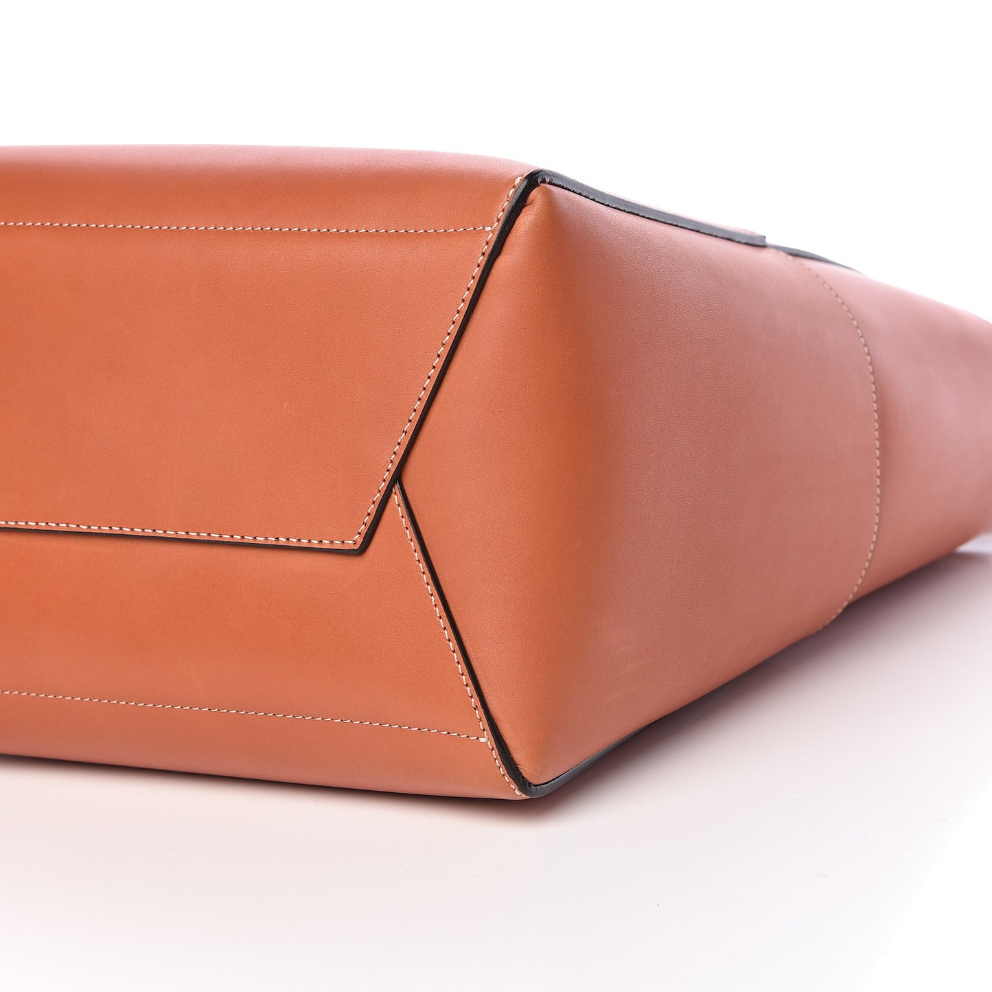 Natural Calfskin Sangle Bucket Bag Terracotta