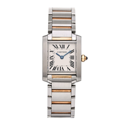 Cartier Stainless Steel 18K Yellow Gold 20mm Tank Francaise Quartz Watch 1 of 4