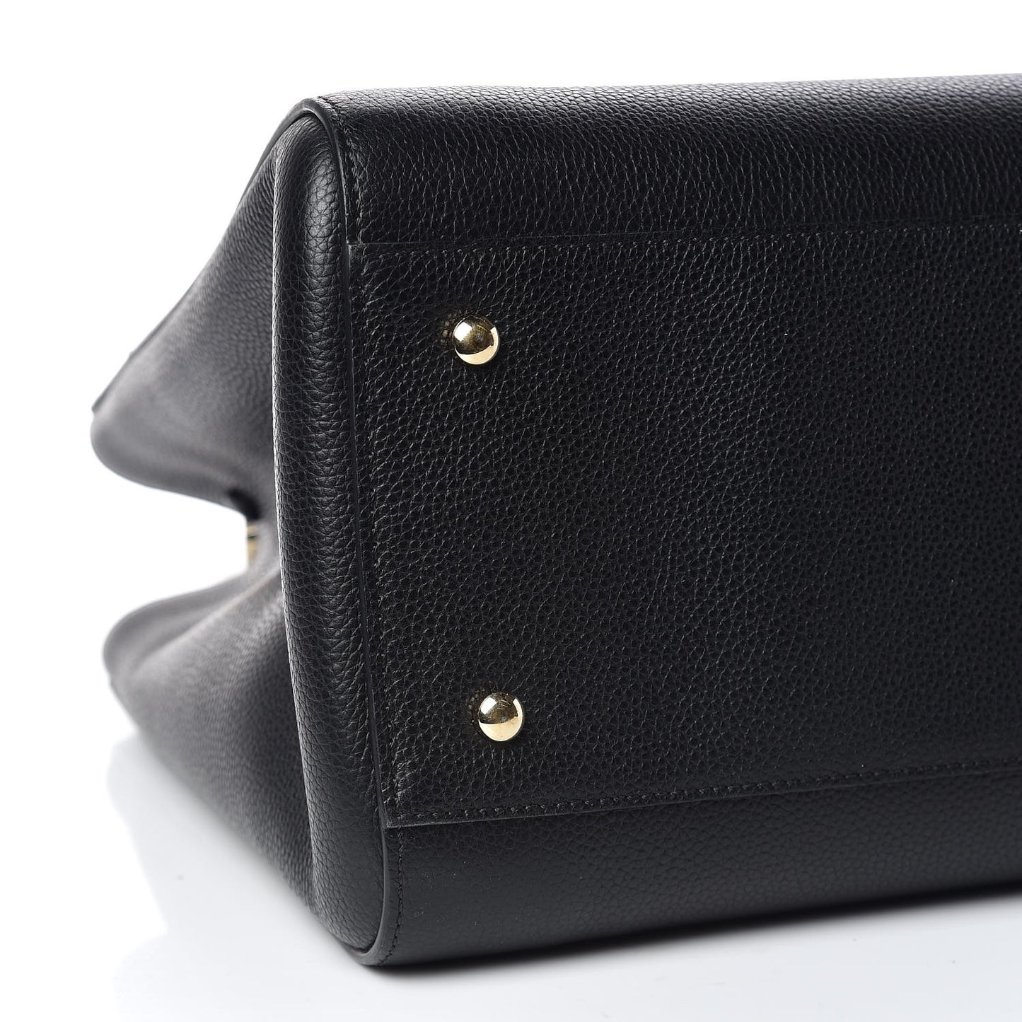 Grained Calfskin Medium Neo Executive Shopper Tote Black