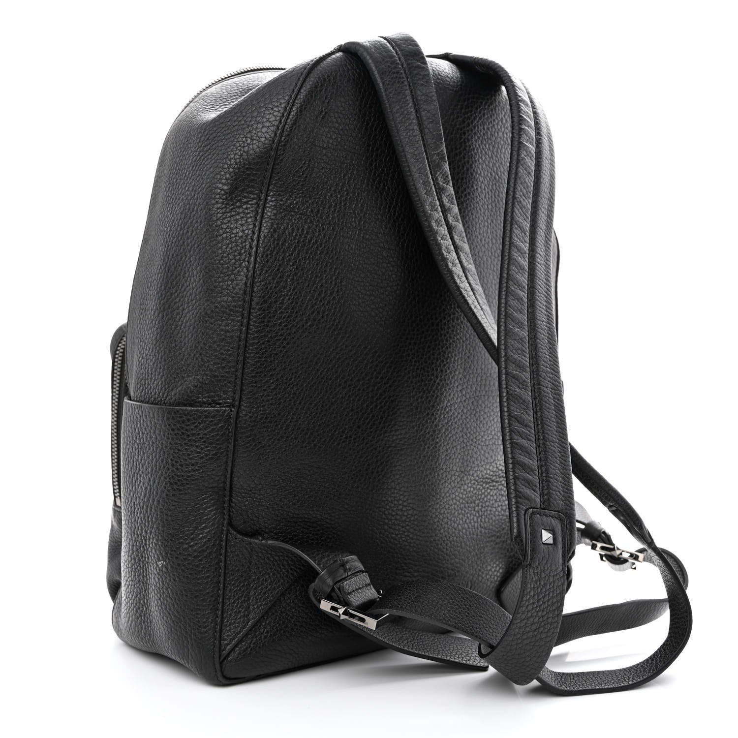 Valentino Garavani Grained Calfskin Rockstud Backpack Black 3 of 10
