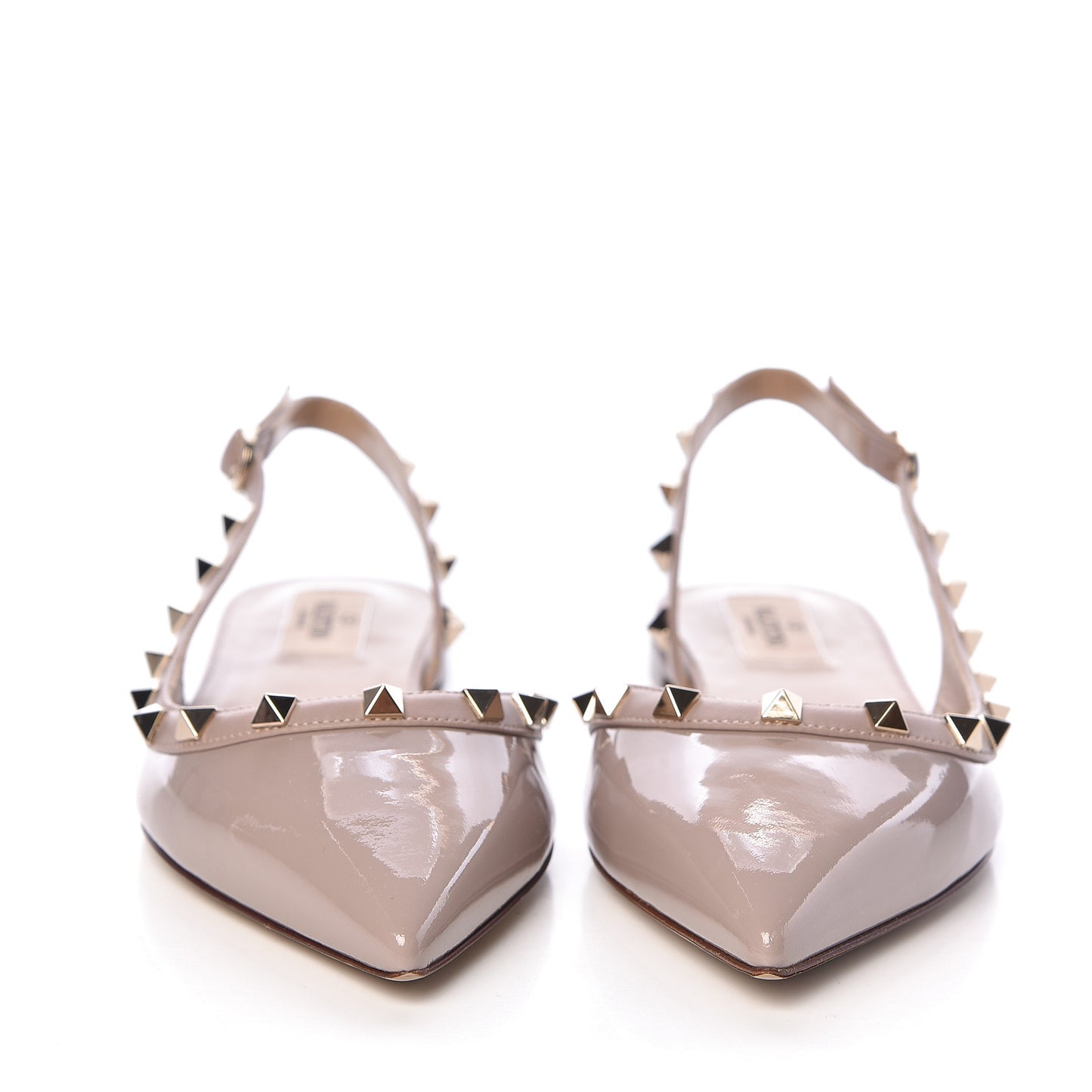 Patent Rockstud Slingback Flats 38 Poudre