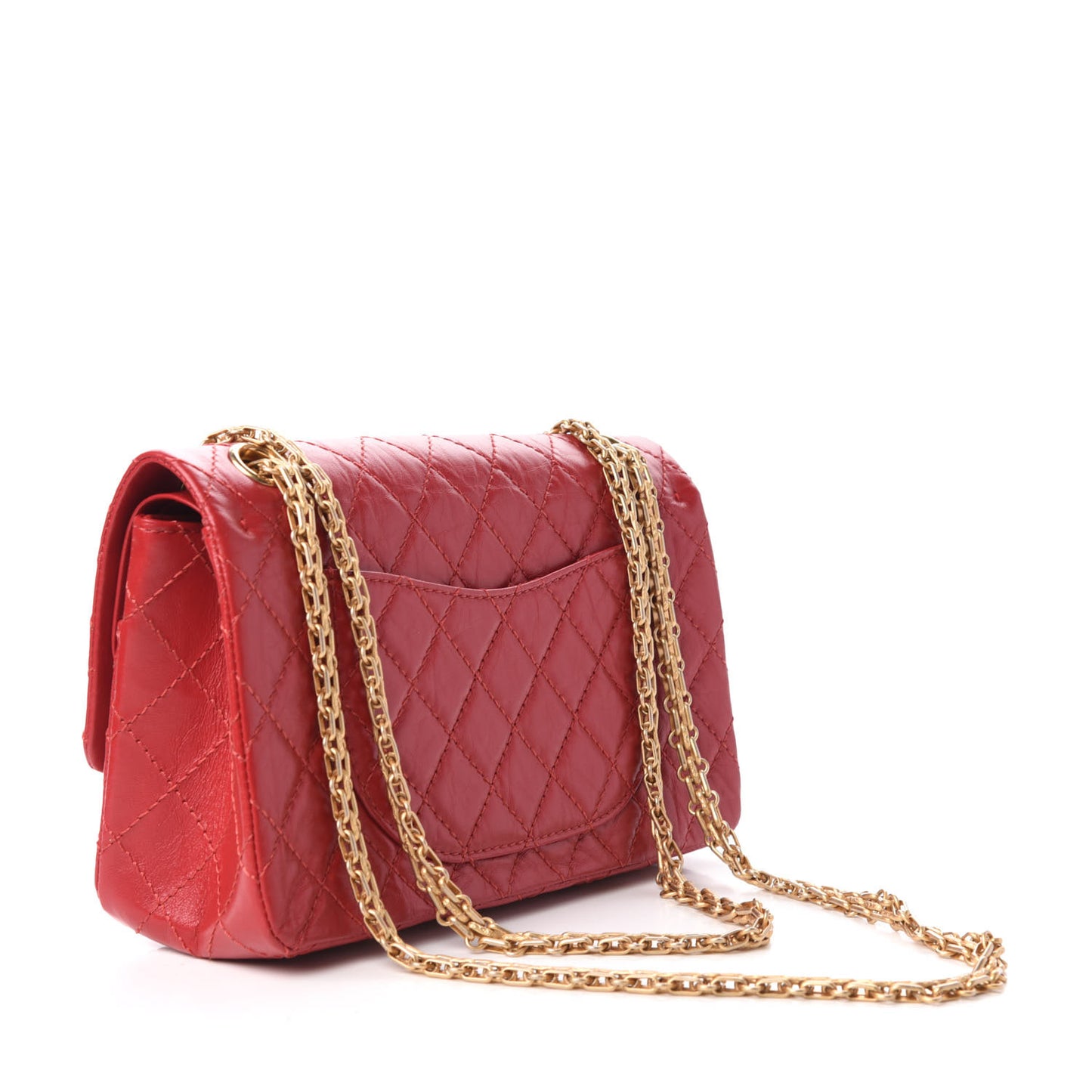 Aged Calfskin Quilted 2.55 Reissue 225 Flap Red