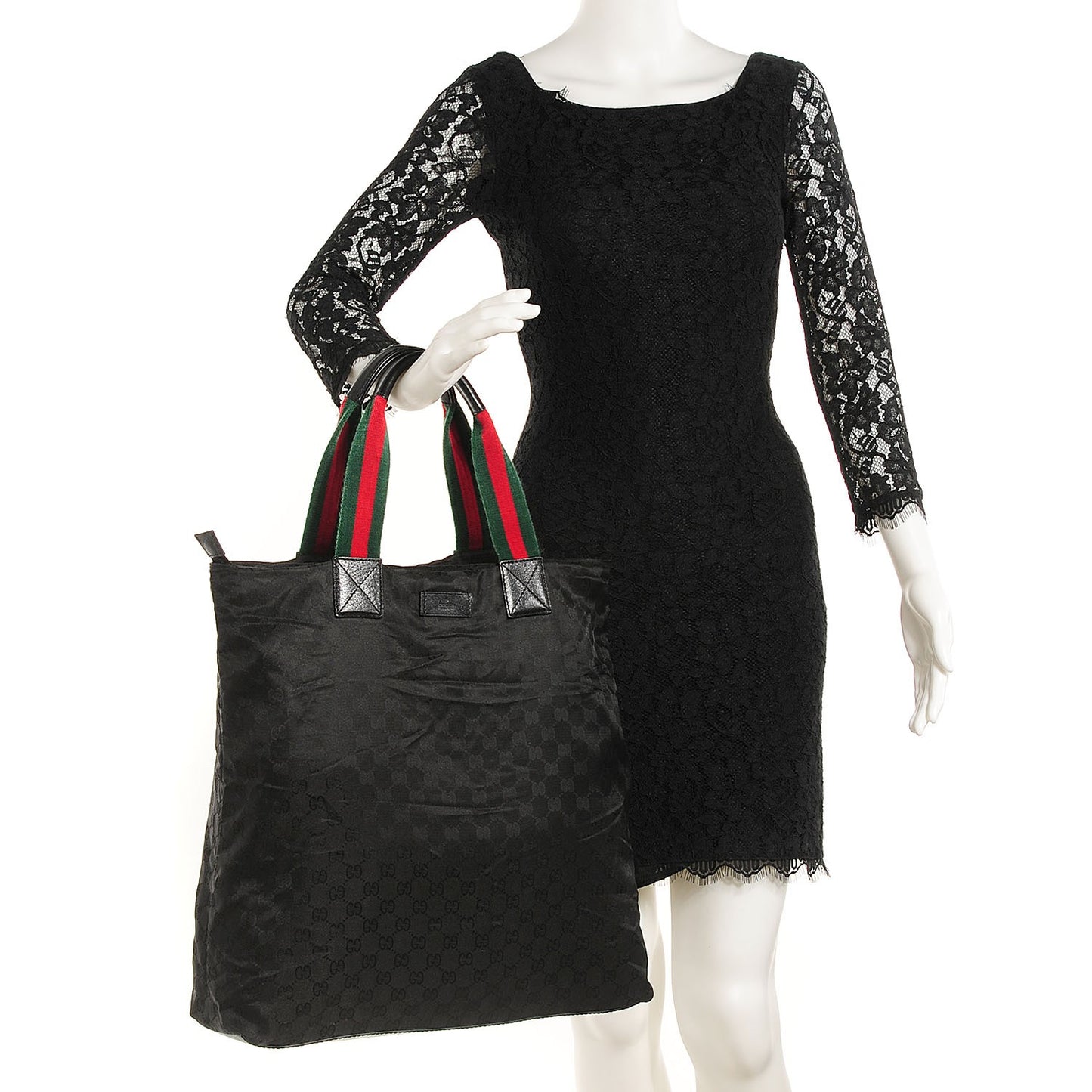 Nylon Monogram Web Tote Black