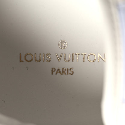 Louis Vuitton Iridescent Textile Monogram Calfskin Mens Run Away Sneakers 7 White 7 of 7