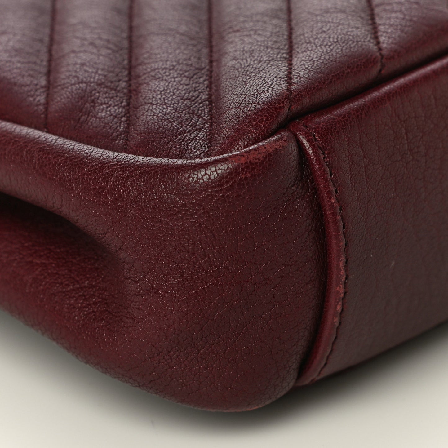 Sheepskin Matelasse Chevron Monogram Medium College Bag Rouge Legion