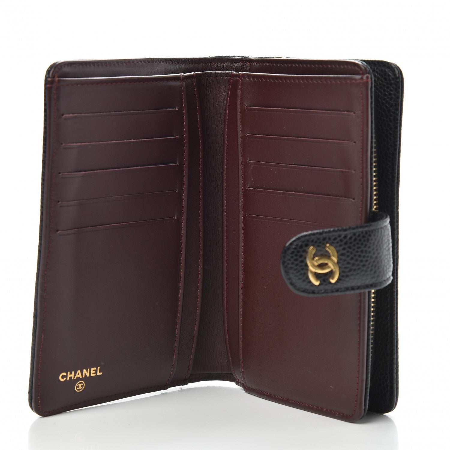 Chanel Caviar Quilted CC French Wallet Black 5 of 14