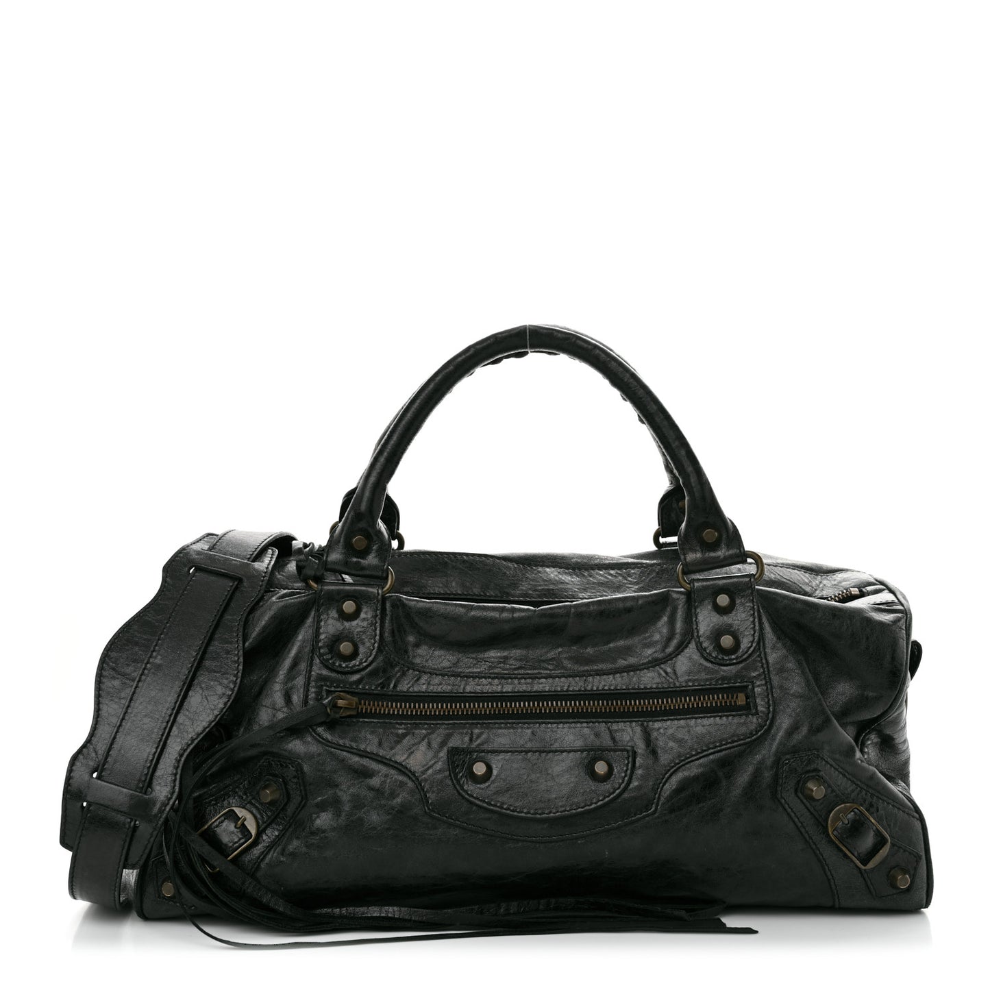 Agneau Classic Hardware Twiggy Black