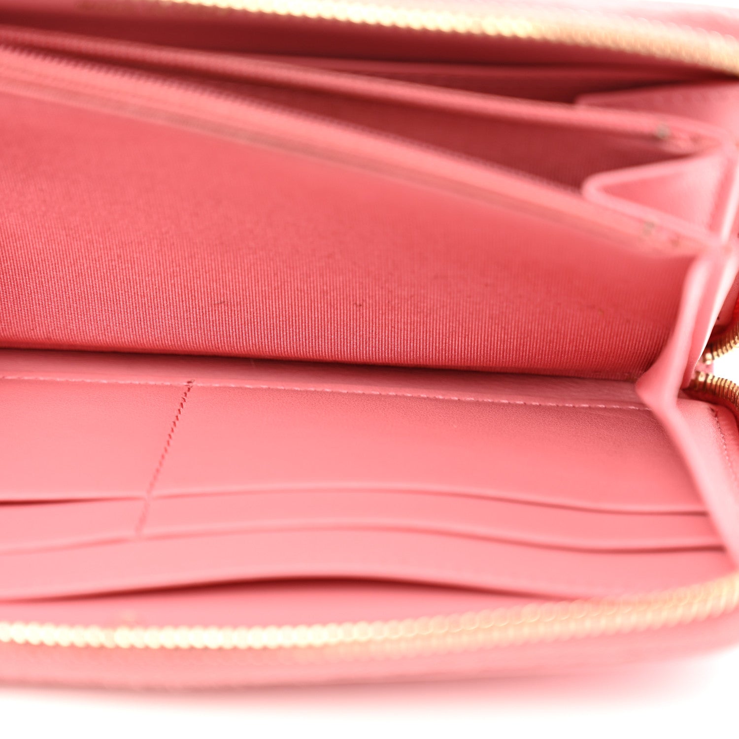 Chanel Caviar Camellia Embossed Zip Around Large Gusset Wallet Pink 6 of 13