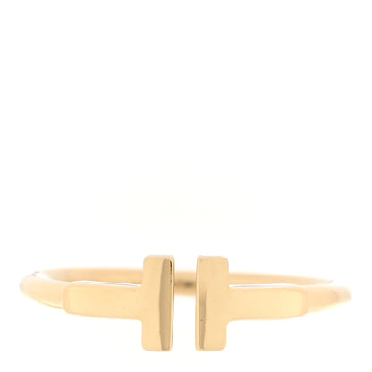 Tiffany 18K Yellow Gold T Wire Ring 54 6.75 1 of 5