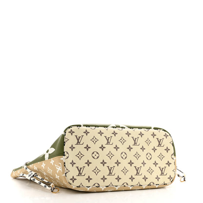 Louis Vuitton Monogram Giant Neverfull MM Kaki 5 of 14