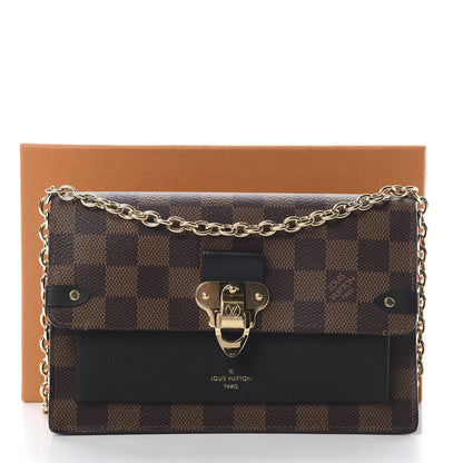 Louis Vuitton Damier Ebene Vavin Chain Wallet Black 11 of 11