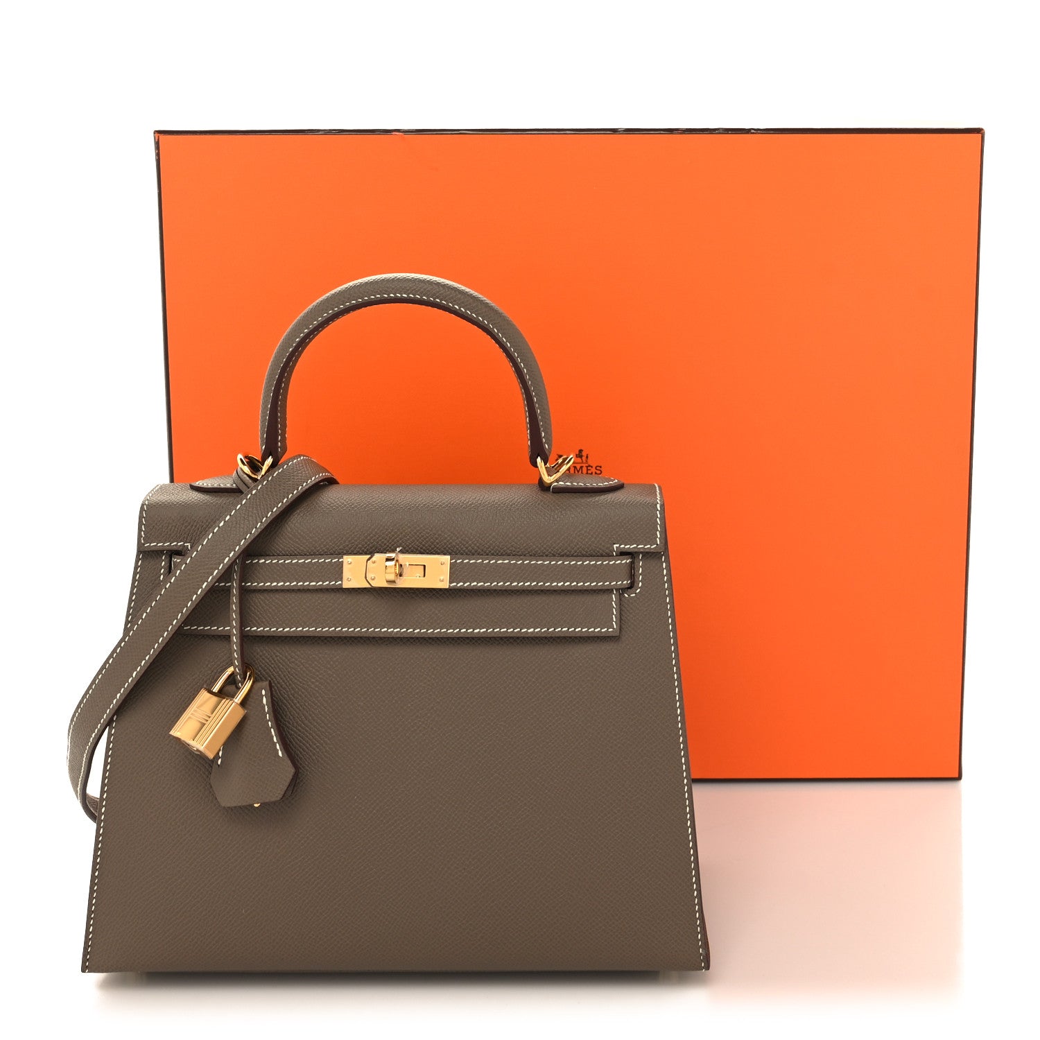 Hermes Epsom Kelly Sellier 25 Etoupe 11 of 11