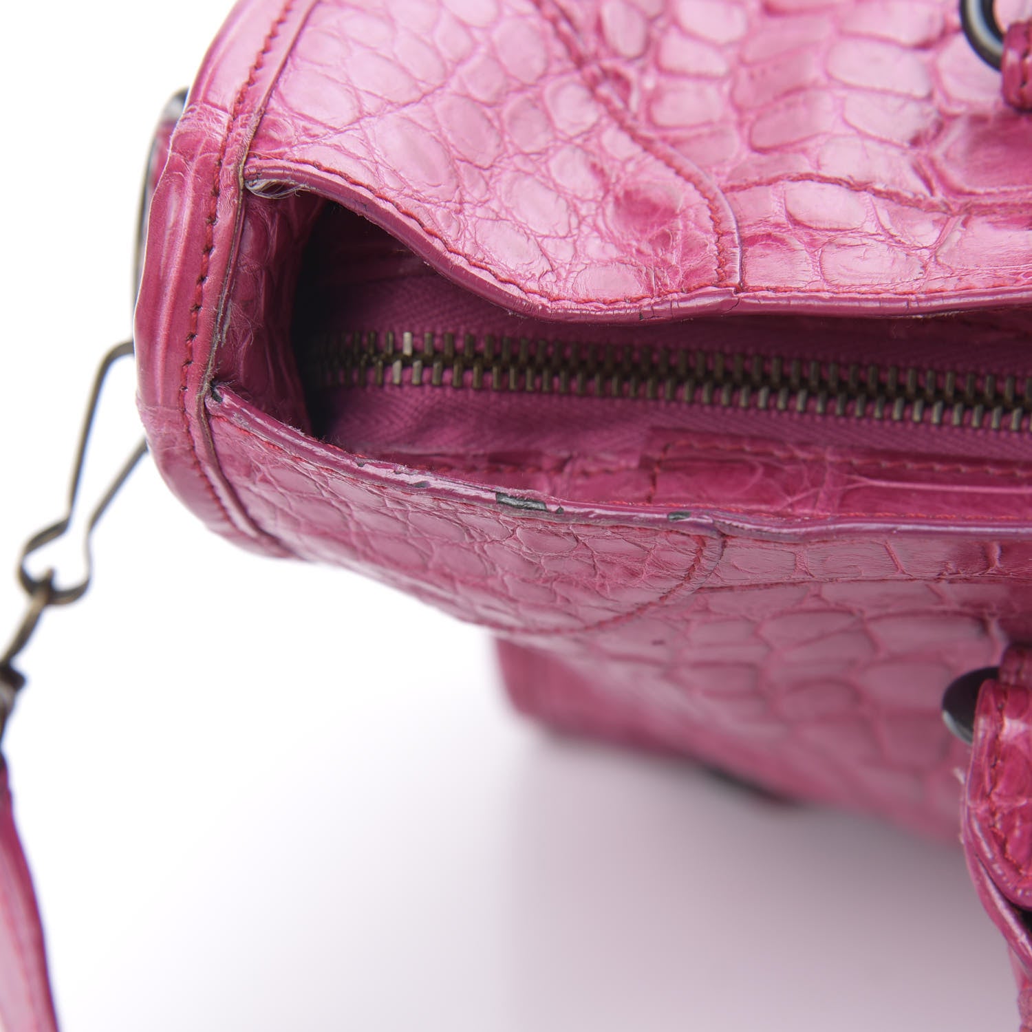 Balenciaga Crocodile City Cypress Magenta 21 of 23