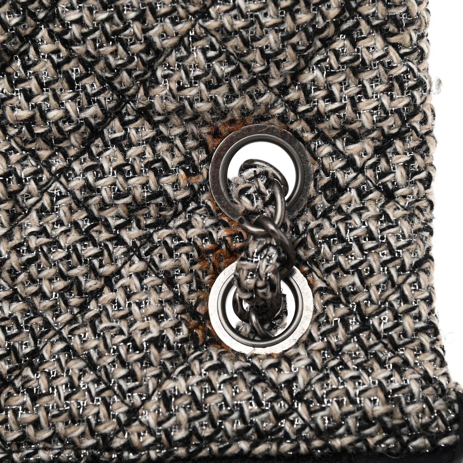Chanel Crystal Tweed Quilted Medium Single Flap Black 11 of 15