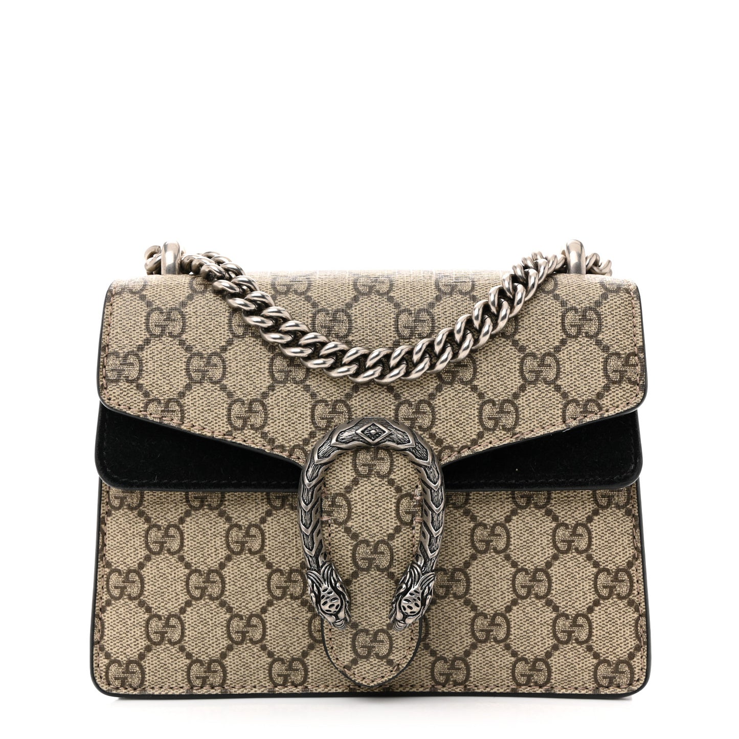 GG Supreme Monogram Mini Dionysus Shoulder Bag Black