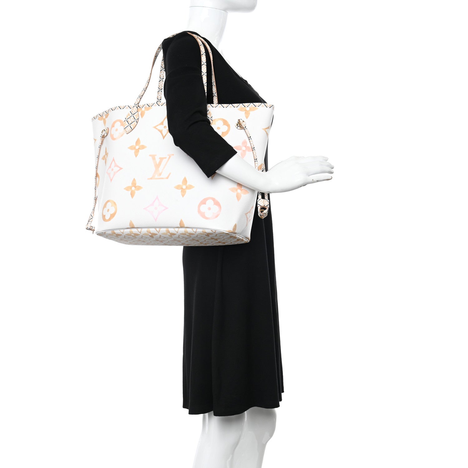 Louis Vuitton Monogram Giant By The Pool 2.0 Neverfull MM Beige 2 of 9