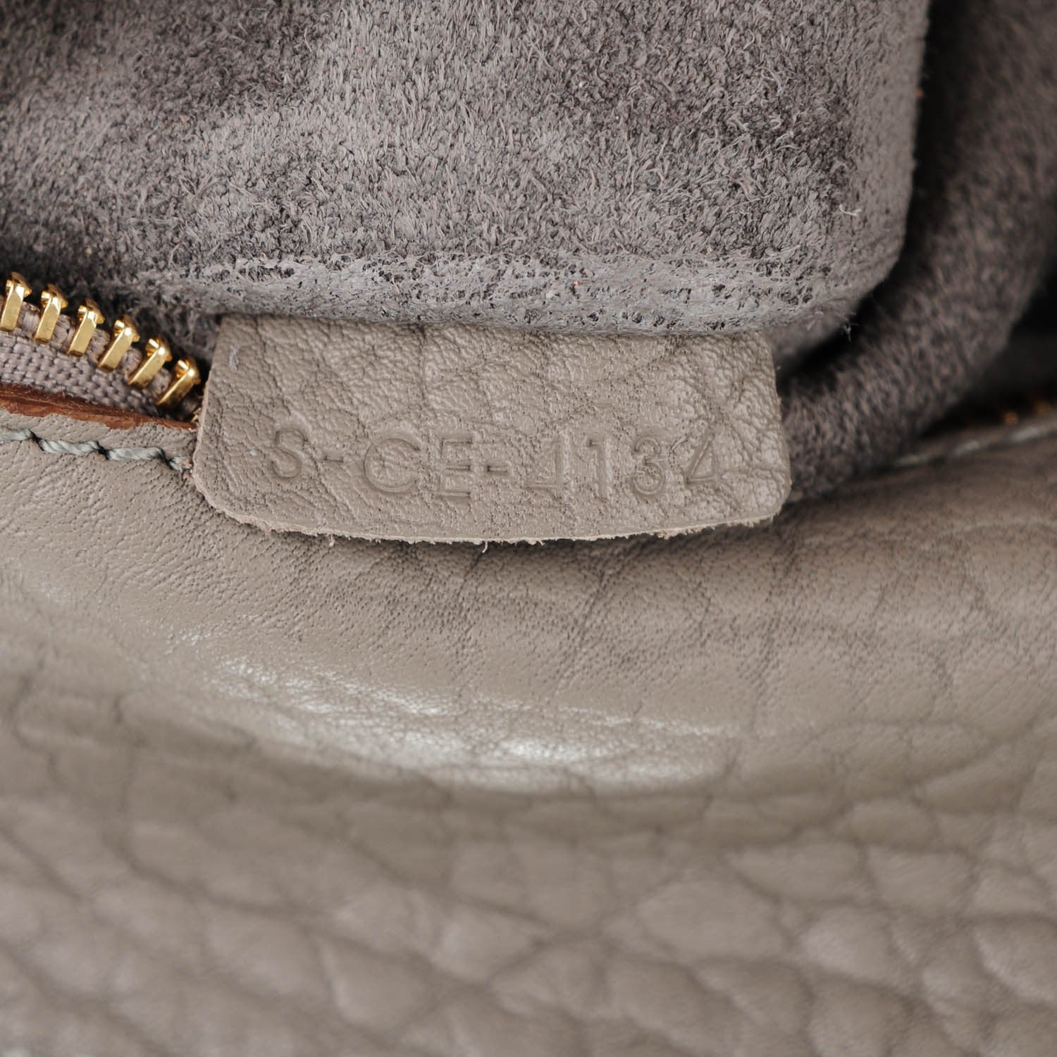 Celine Crisped Calfskin Small Tie Knot Tote Medium Grey 7 of 7