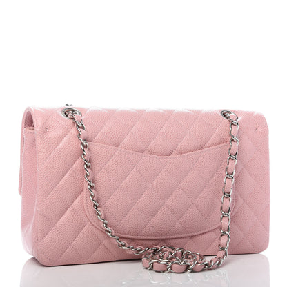 Chanel Caviar Quilted Medium Double Flap Pink 2 of 9