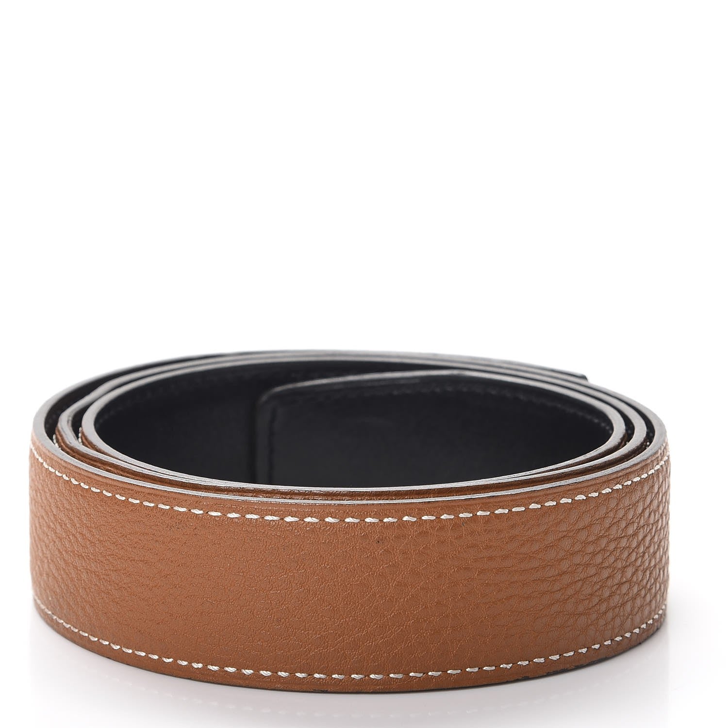 Hermes Box Togo 32mm Belt Strap 85 Black Gold 2 of 9