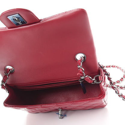 Chanel Patent Calfskin Quilted Mini Rectangular Flap Red 5 of 8
