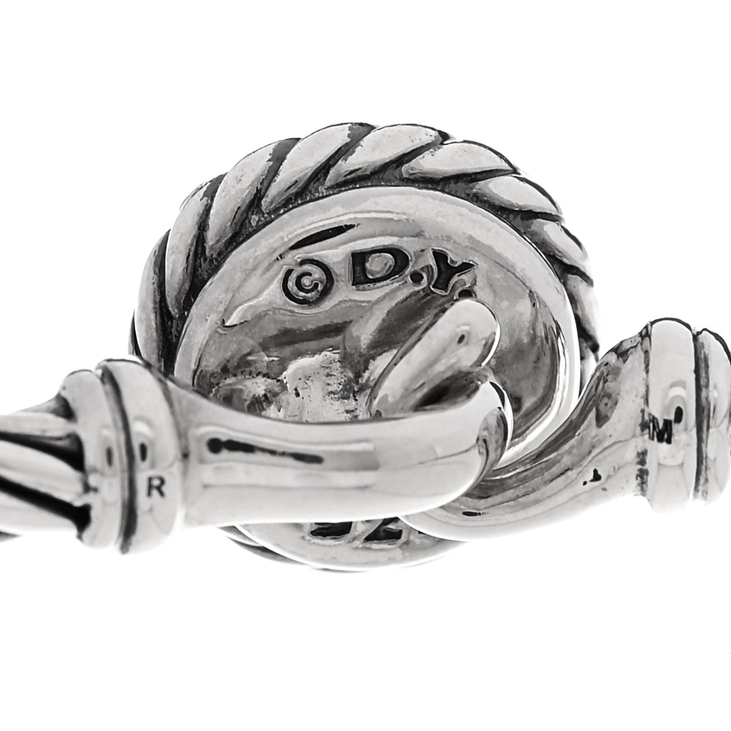 David Yurman Sterling Silver Black Onyx 3mm Chatelaine Bracelet 4 of 4