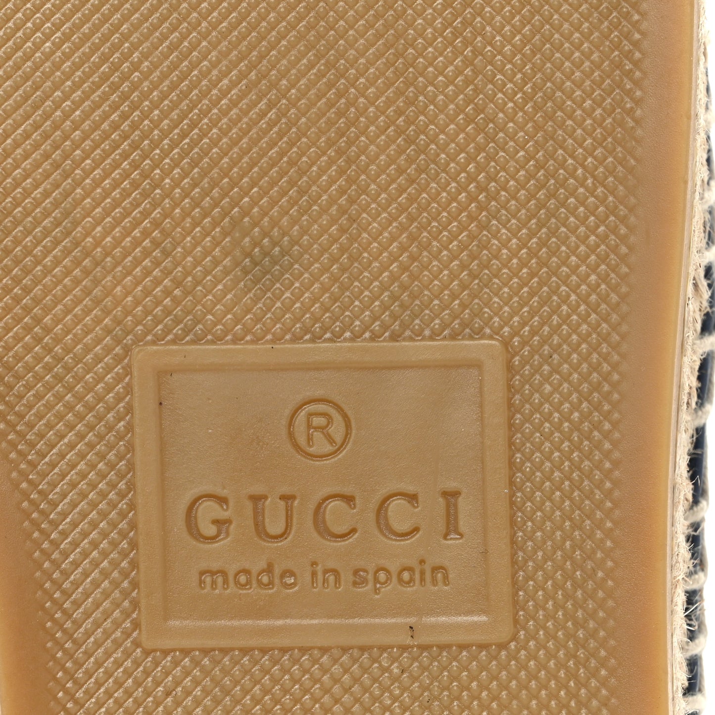 Denim Crystal GG Monogram Espadrilles 41 Blue