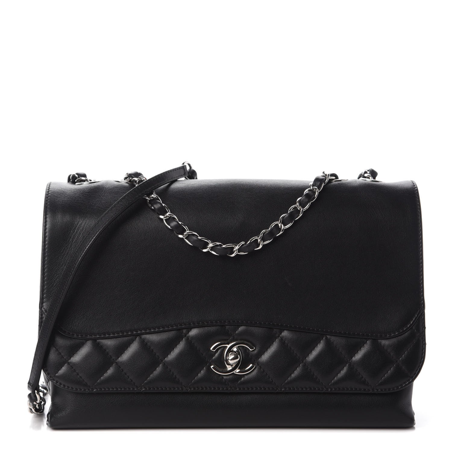 Chanel Calfskin Jumbo Tramezzo Flap Black 1 of 15